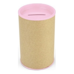 Cofrinho Papelão Tampas Rosa Bebê