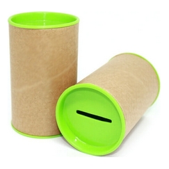 Cofrinho Papelão Tampas Verde Citrico